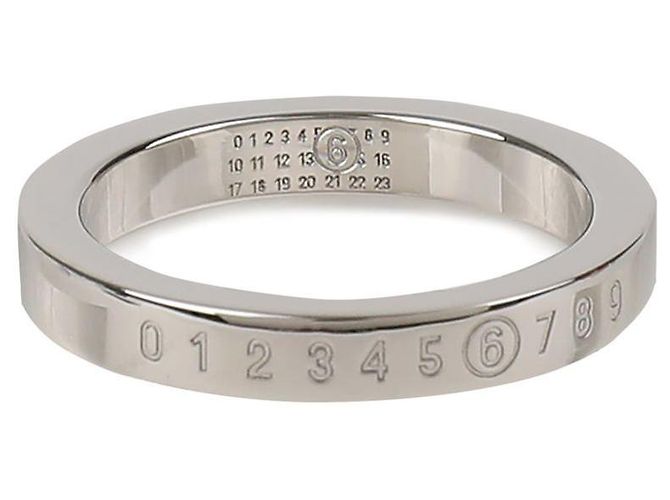 Maison Martin Margiela Anello Firma Minimalista Argento - vista 8
