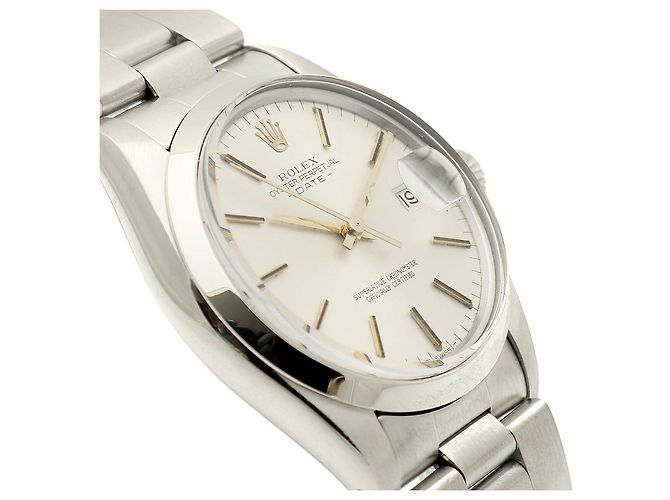 Rolex Orologio da uomo Oyster Perpetual Date con quadrante originale Argento - vista 12