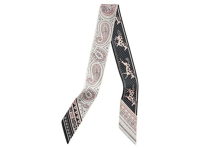 Hermès Foulard Twilly in Seta Cheval de Coeur per Donne Rosa - vista 2