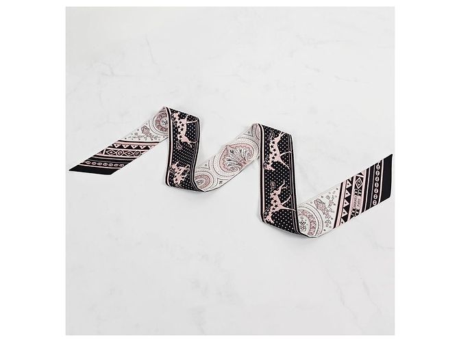 Hermès Foulard Twilly in Seta Cheval de Coeur per Donne Rosa - vista 9