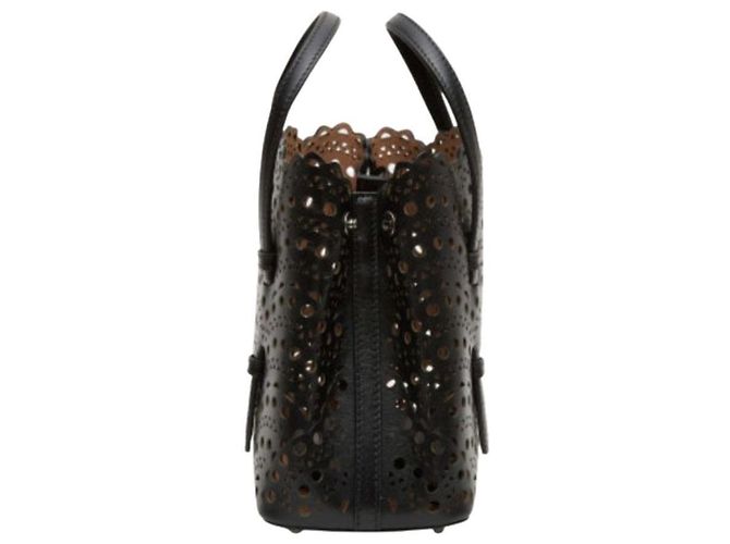 Alaïa Borsa Mina Bianco Wave Piccola Nero - vista 5