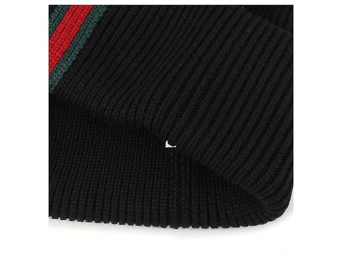 Gucci Wool Hat with Web Detail Black - view 7