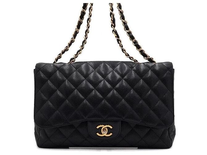 Chanel Bolsa de ombro com corrente dourada e aba única Preto - vista 2