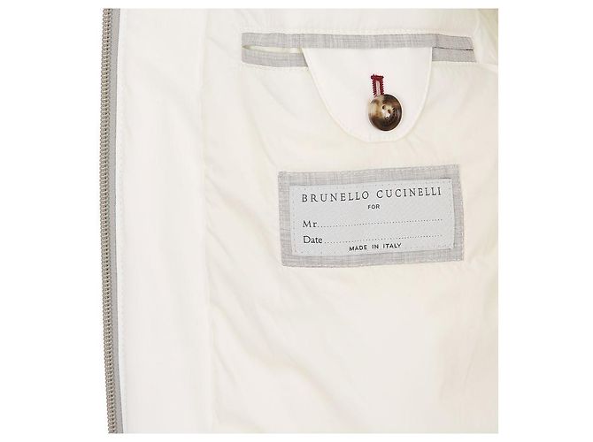 Brunello Cucinelli Bomber imbottito in nylon Bianco - vista 10