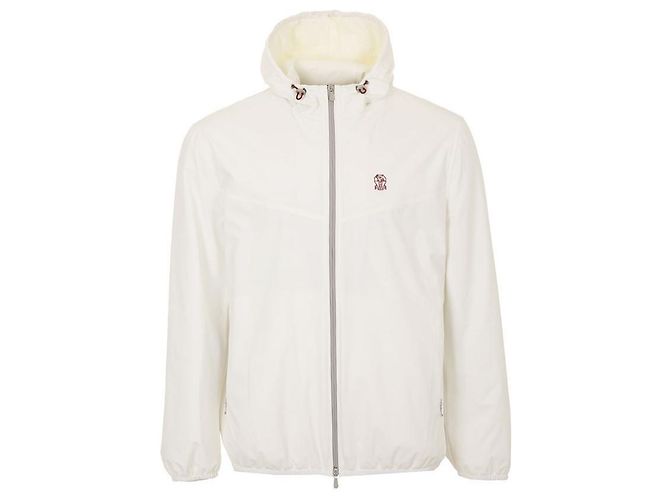 Brunello Cucinelli Bomber imbottito in nylon Bianco - vista 2