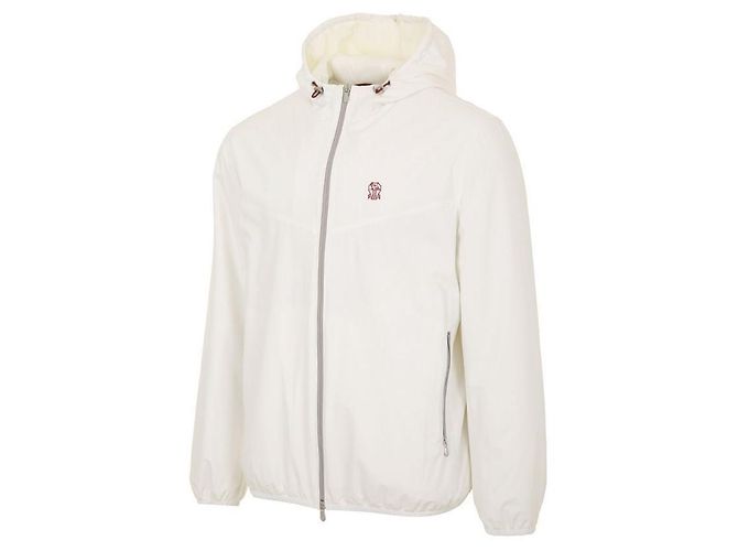 Brunello Cucinelli Bomber imbottito in nylon Bianco - vista 3