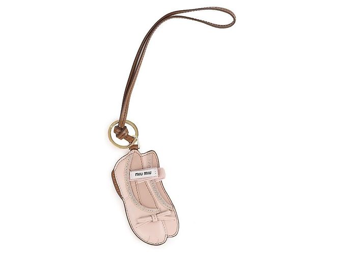 Miu Miu Portachiavi Charm per Borsa a Cinghia di Balletto Rosa - vista 3