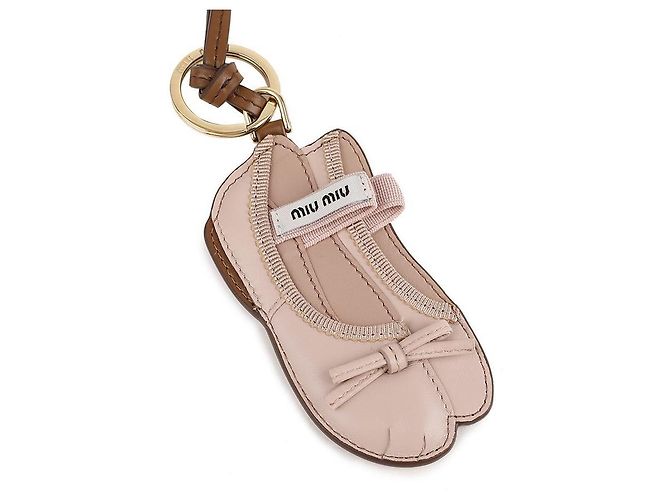Miu Miu Portachiavi Charm per Borsa a Cinghia di Balletto Rosa - vista 5