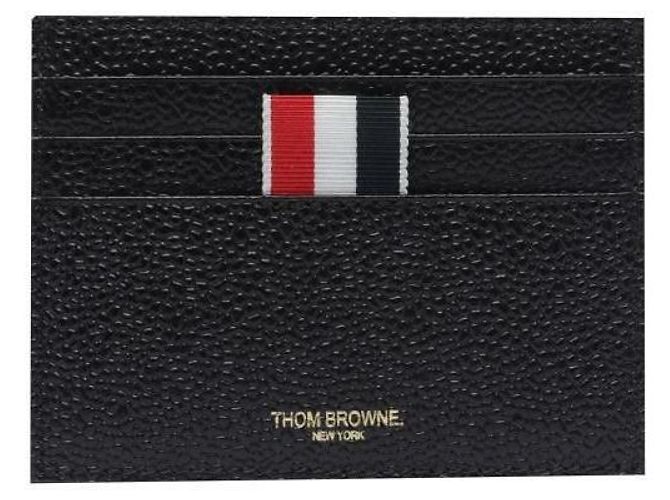 Thom Browne Pebble Grain Note Compartment Single Card Black - view 4