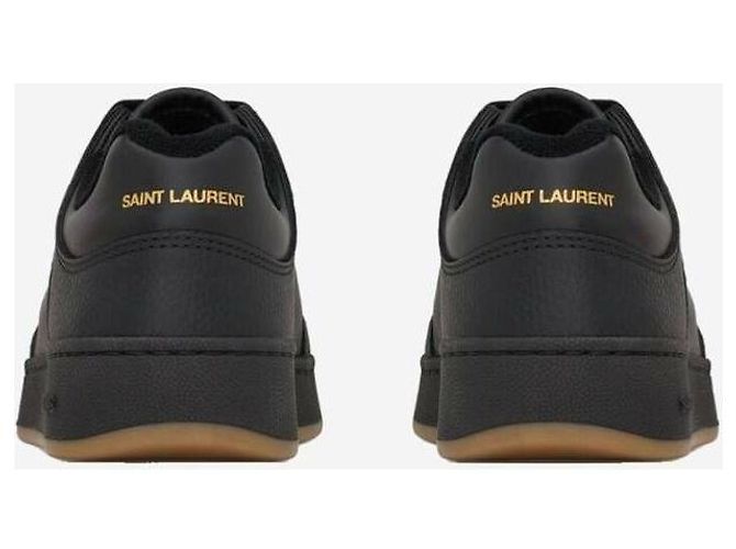 Saint Laurent Niedrig geschnittene Sneakers aus genarbtem Leder - Ansicht 7