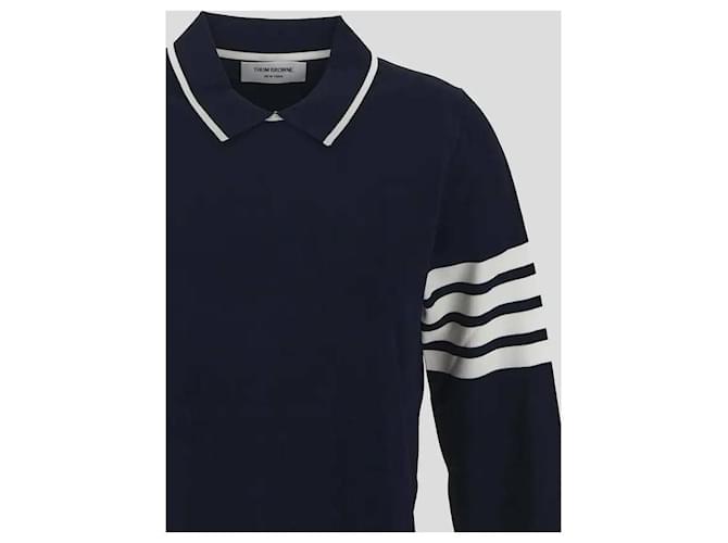 Thom Browne Pullover aus Viskose mit Streifen Blau - Ansicht 6