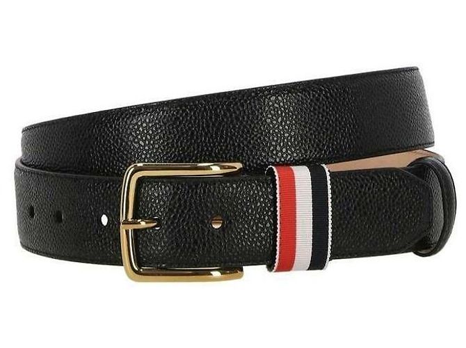 Thom Browne Grosgrain Loop Calfskin Belt - view 4