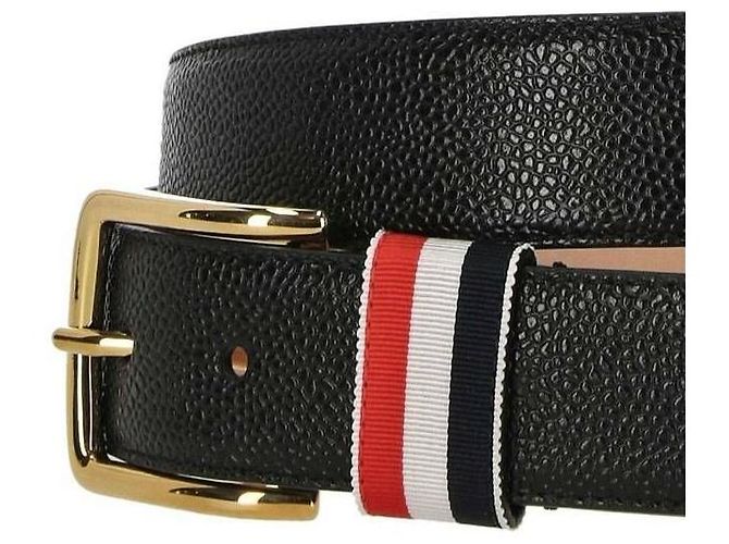 Thom Browne Grosgrain Loop Calfskin Belt - view 5