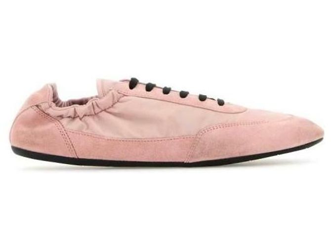 Prada Kollapsbare Re-Nylon- und Wildledersneaker - Ansicht 4