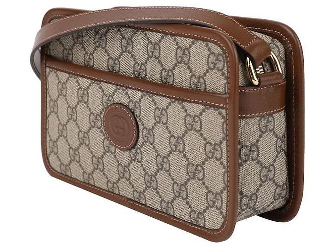 Gucci Mini Sac Entrelacé Marron - vue 4