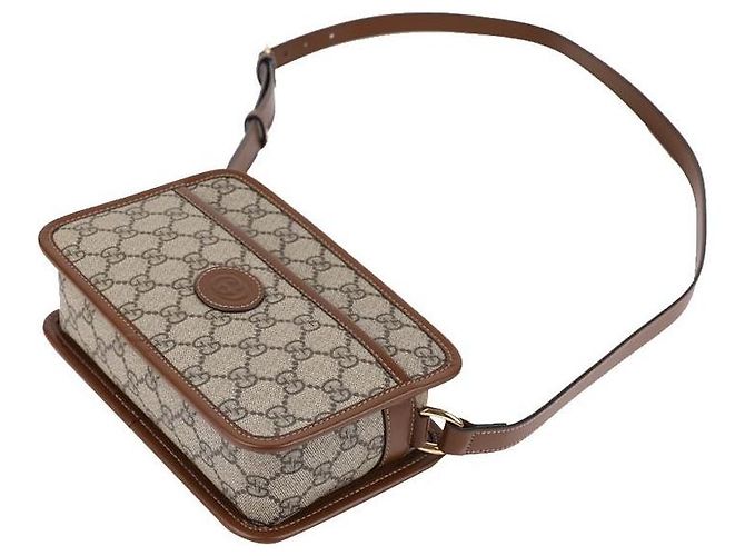 Gucci Mini Sac Entrelacé Marron - vue 6