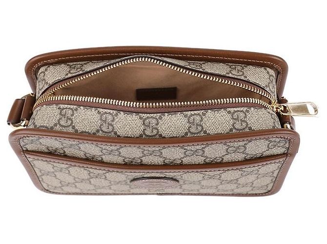Gucci Mini Sac Entrelacé Marron - vue 7