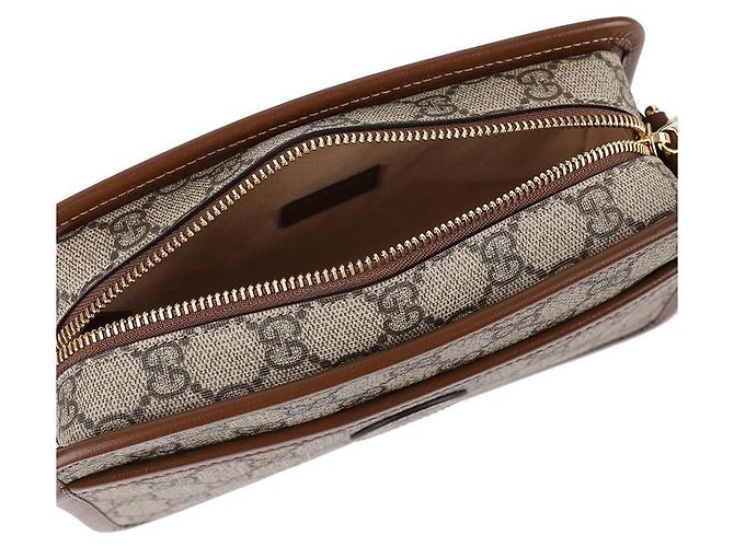 Gucci Mini Sac Entrelacé Marron - vue 8