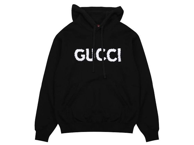 Gucci Moletom com capuz de fleece Preto - vista 3