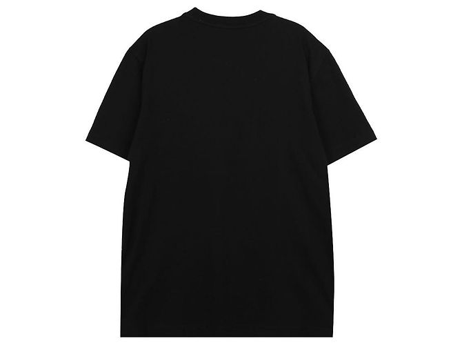 Moncler Baumwoll-T-Shirt mit gesticktem Logo Schwarz - Ansicht 4