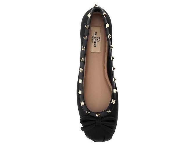 Valentino Bailarina de couro envernizado Rockstud - vista 5