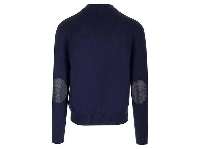 Bottega Veneta Cashmere-Pullover mit Intrecciato-Leder-Patches - Ansicht 5
