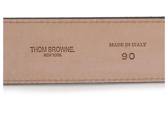 Thom Browne Cinturón con hebilla de rayas diagonales Castaño - vista 9
