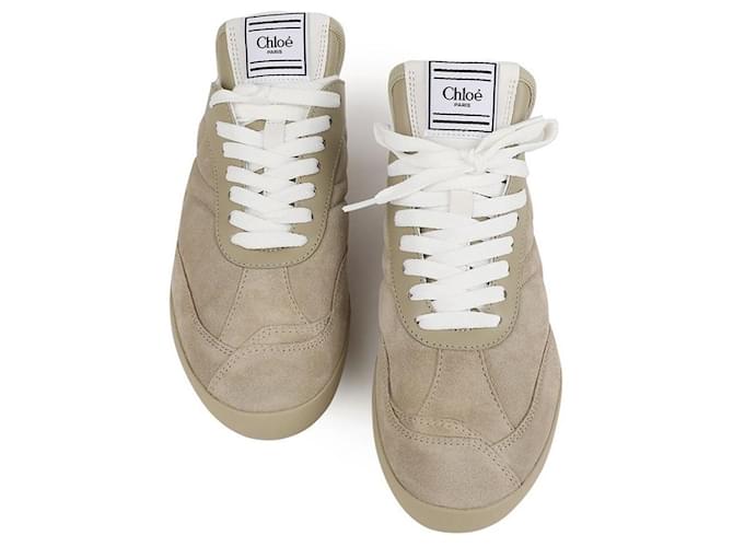 Chloé Sneakers Kick Marrone - vista 4