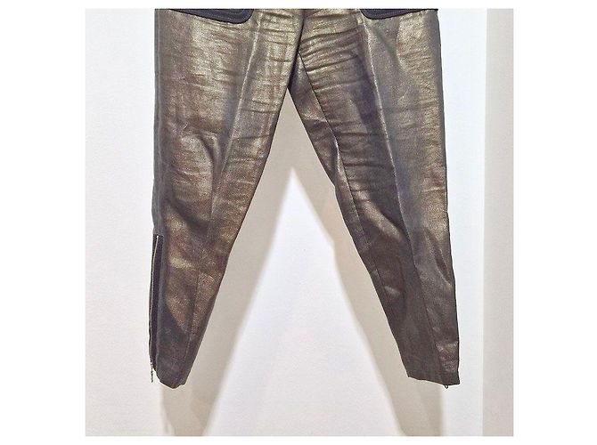 Kenzo Pantalones con efecto metalizado Dorado - vista 5