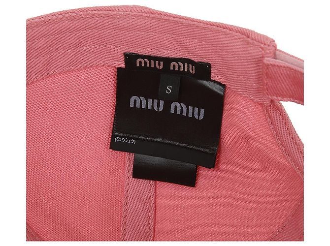 Miu Miu Drill Baseball Begonia Cap Pink - Ansicht 11