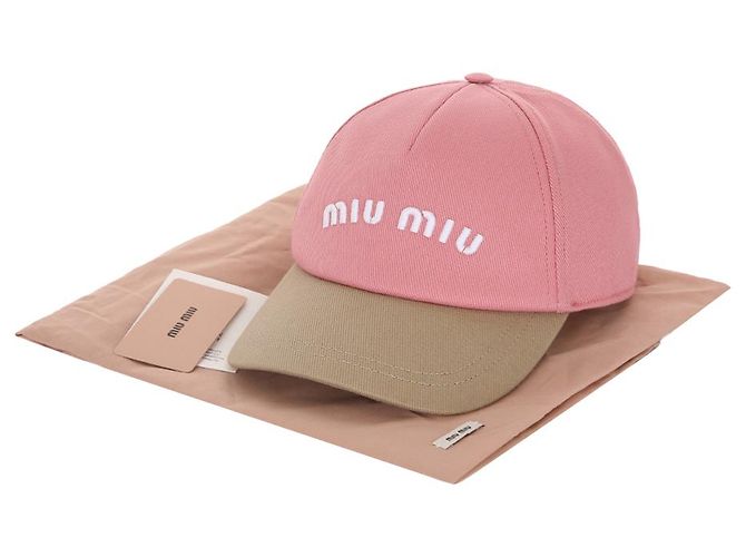 Miu Miu Drill Baseball Begonia Cap Pink - Ansicht 12