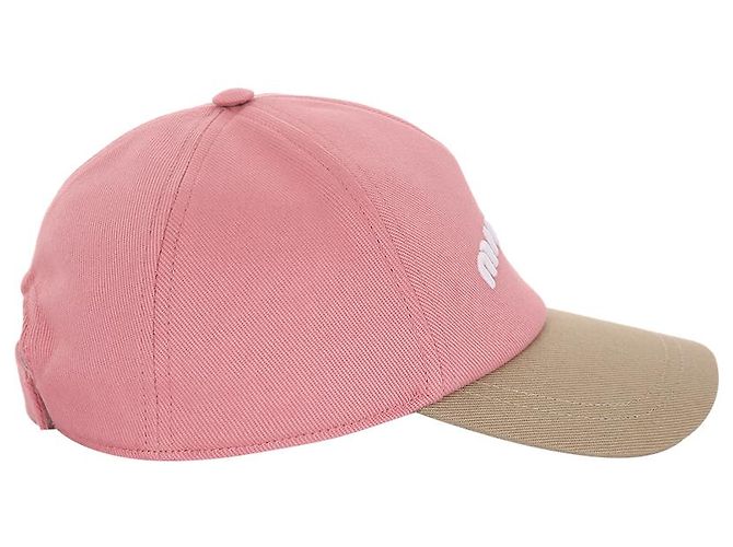 Miu Miu Drill Baseball Begonia Cap Pink - Ansicht 4