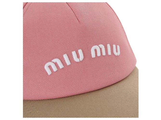 Miu Miu Drill Baseball Begonia Cap Pink - Ansicht 7