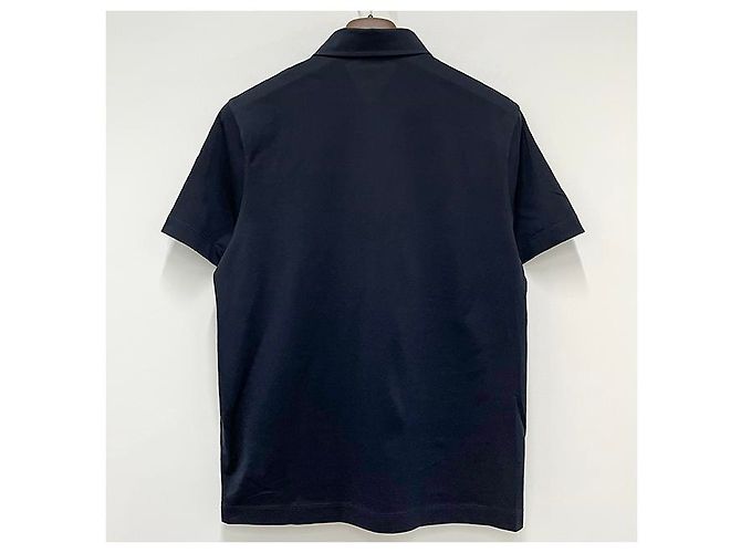 Moncler Polo in cotone piqué con logo per uomo Blu - vista 11