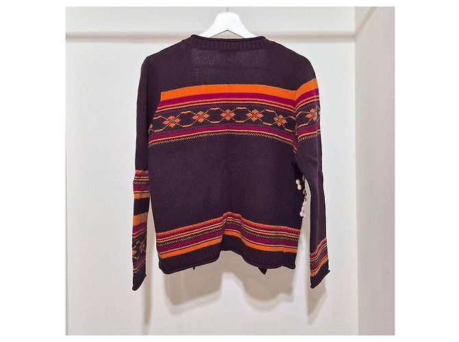 Kenzo Fair Isle Wollcardigan Lila - Ansicht 3