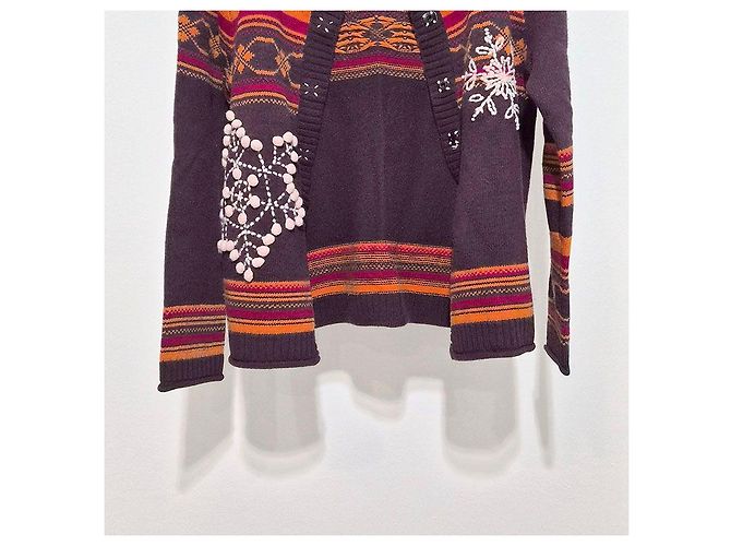 Kenzo Fair Isle Wollcardigan Lila - Ansicht 5