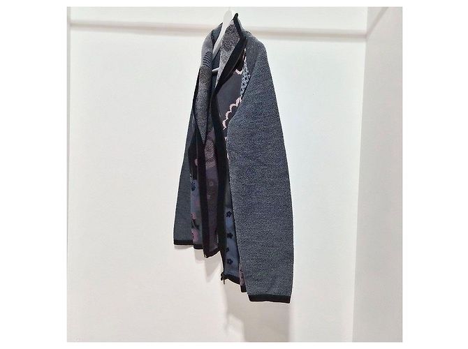 Kenzo Blumen-Woll-Cardigan mit Reißverschluss Mehrfarben - Ansicht 2