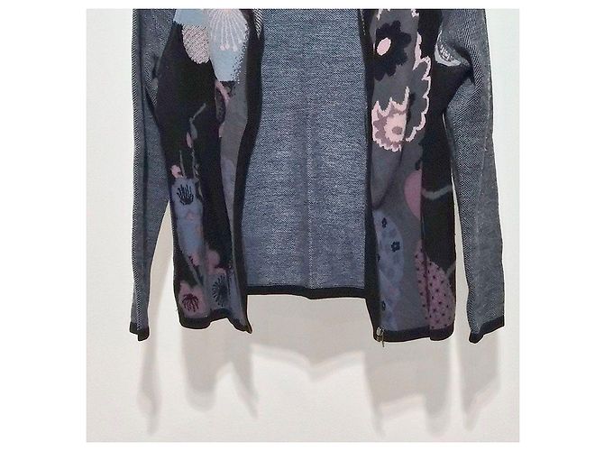 Kenzo Blumen-Woll-Cardigan mit Reißverschluss Mehrfarben - Ansicht 5
