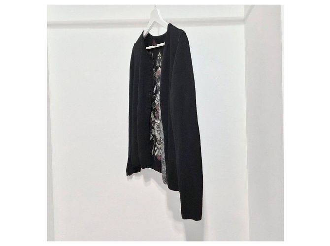 Kenzo Cárdigan de algodón bordado Negro - vista 2
