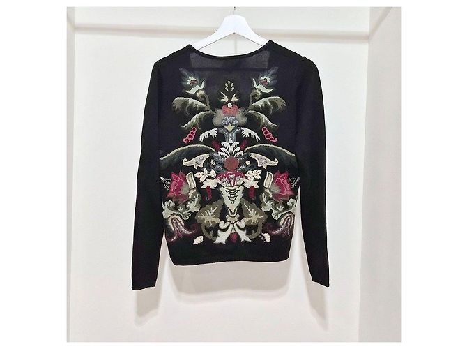 Kenzo Cárdigan de algodón bordado Negro - vista 3