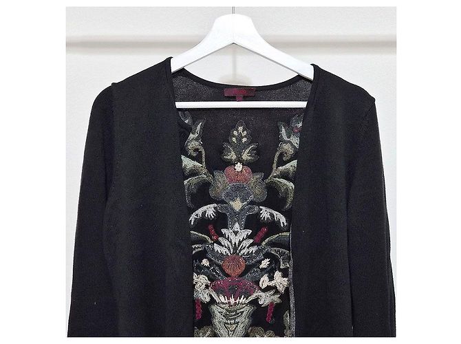 Kenzo Cárdigan de algodón bordado Negro - vista 4