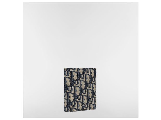 Oblique Dior Portafoglio Beige Nero Jacquard Obliquo - vista 2