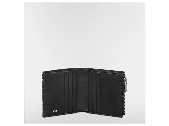 Oblique Dior Portafoglio Beige Nero Jacquard Obliquo - vista 3