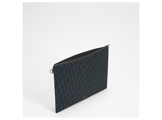 Oblique Dior Pochette in Jacquard Obliquo Nero - vista 2