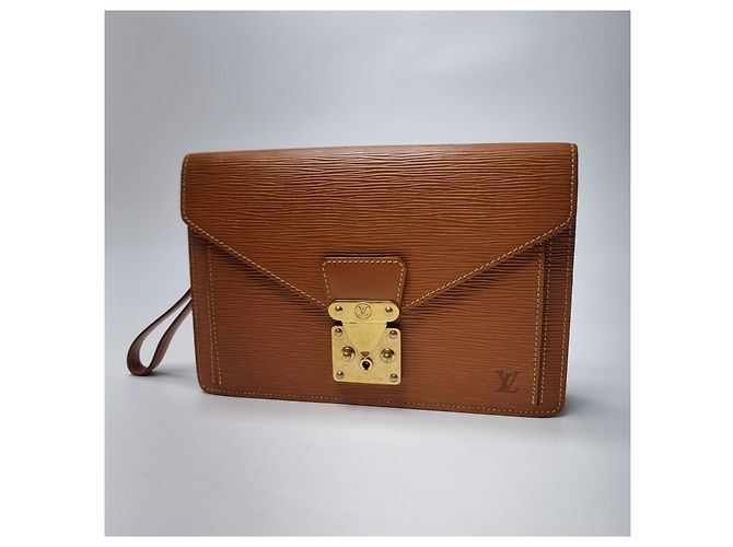 Louis Vuitton Pochette Epi Série Dragon Clutch (Article Rare) Marron - vue 3