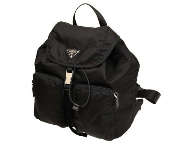 Double Prada Doppelpack-Rucksack mit Pocono Triangle-Logo ZOT Schwarz - Ansicht 6