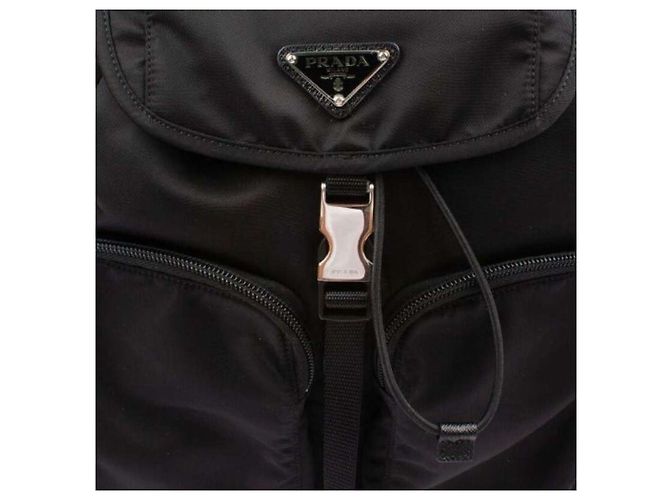 Double Prada Doppelpack-Rucksack mit Pocono Triangle-Logo ZOT Schwarz - Ansicht 8