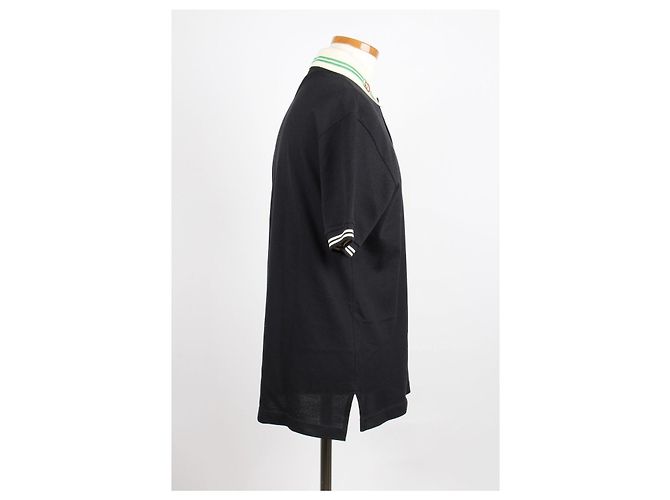 Gucci Polo-T-Shirt mit spitzem Kragen in Schwarz - Ansicht 3