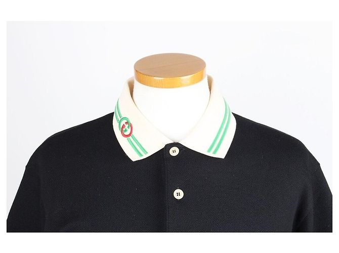 Gucci Polo-T-Shirt mit spitzem Kragen in Schwarz - Ansicht 5