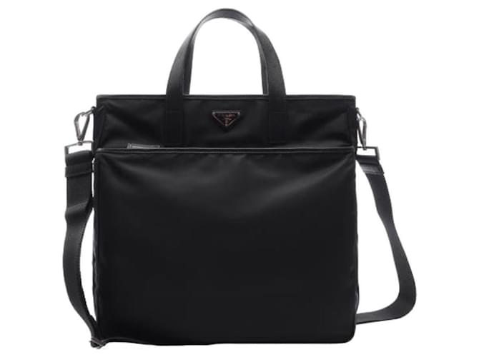 Tote Prada Schwarze Nylon-Tragetasche - Ansicht 17